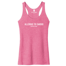 Load image into Gallery viewer, Allergic To Cardio Racerback Tank - Gym Babe Apparel