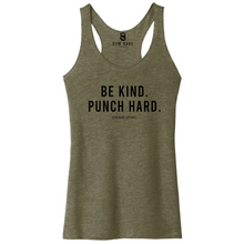 Load image into Gallery viewer, Be Kind Punch Hard Racerback Tank - Gym Babe Apparel