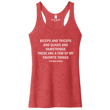 Load image into Gallery viewer, Biceps and Triceps Quads and Hamstrings Racerback Tank - Gym Babe Apparel