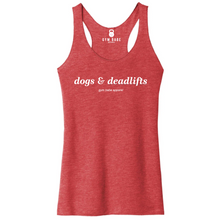 Load image into Gallery viewer, Dogs and Deadlifts Racerback Tank - Gym Babe Apparel