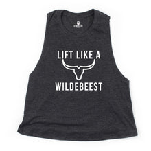 Load image into Gallery viewer, Lift Like A Wildebeest Crop Top - Gym Babe Apparel