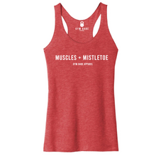 Load image into Gallery viewer, Muscles and Mistletoe Racerback Tank - Gym Babe Apparel