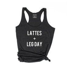 Load image into Gallery viewer, Lattes And Leg Day Racerback Tank - Gym Babe Apparel