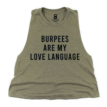 Load image into Gallery viewer, Burpees Are My Love Language Crop Top - Gym Babe Apparel