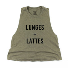 Load image into Gallery viewer, Lunges and Lattes Crop Top - Gym Babe Apparel