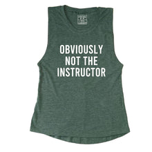 Load image into Gallery viewer, Obviously Not The Instructor Muscle Tank - Gym Babe Apparel