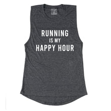 Load image into Gallery viewer, Running Is My Happy Hour Muscle Tank - Gym Babe Apparel