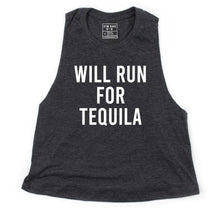 Load image into Gallery viewer, Will Run For Tequila Crop Top - Gym Babe Apparel