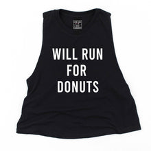 Load image into Gallery viewer, Will Run For Donuts Crop Top - Gym Babe Apparel