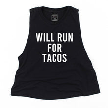 Load image into Gallery viewer, Will Run For Tacos Crop Top - Gym Babe Apparel