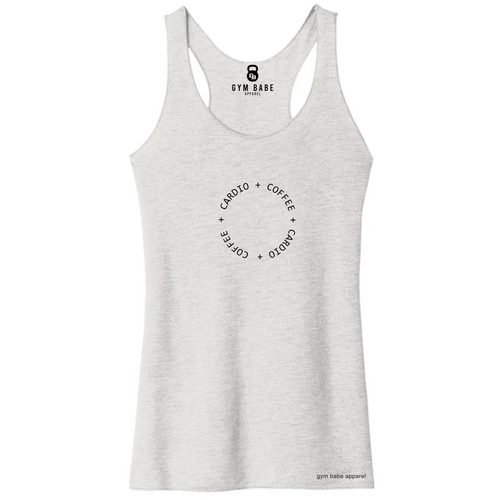 Cardio and Coffee Racerback Tank - Gym Babe Apparel