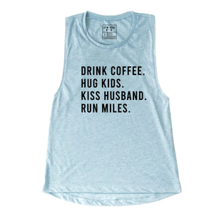 Drink Coffee Hug Kids Muscle Tank - Gym Babe Apparel