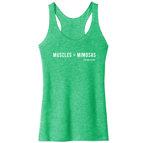 Muscles and Mimosas Racerback Tank - Gym Babe Apparel