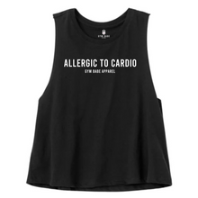 Load image into Gallery viewer, Allergic To Cardio Crop Top - Gym Babe Apparel
