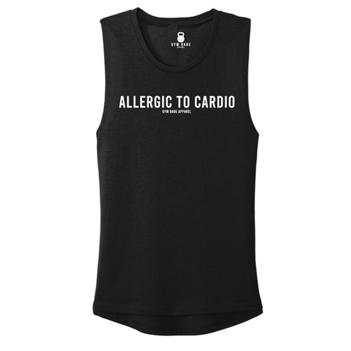 Allergic To Cardio Muscle Tank - Gym Babe Apparel