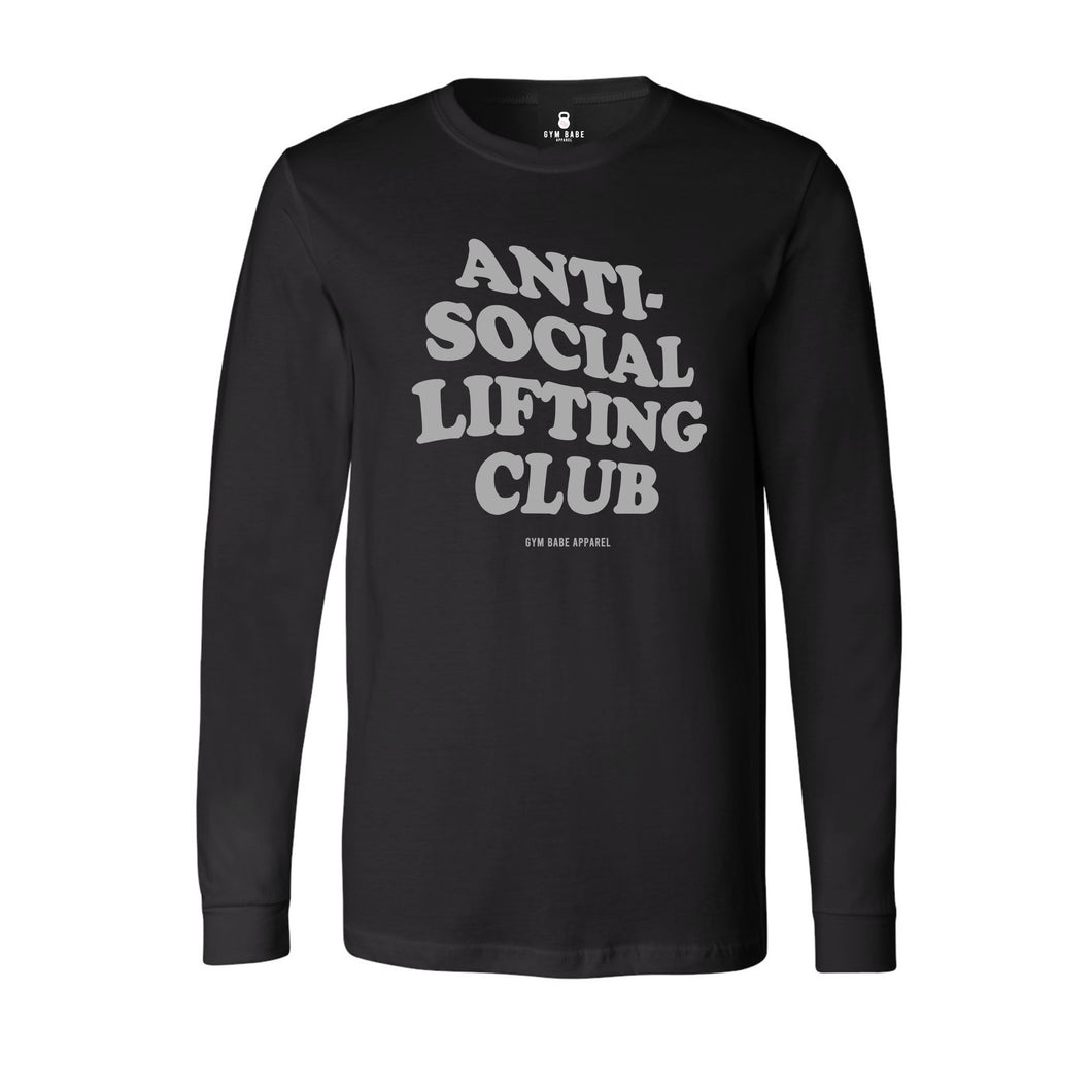 Anti Social Lifting Club Long Sleeve Shirt - Gym Babe Apparel