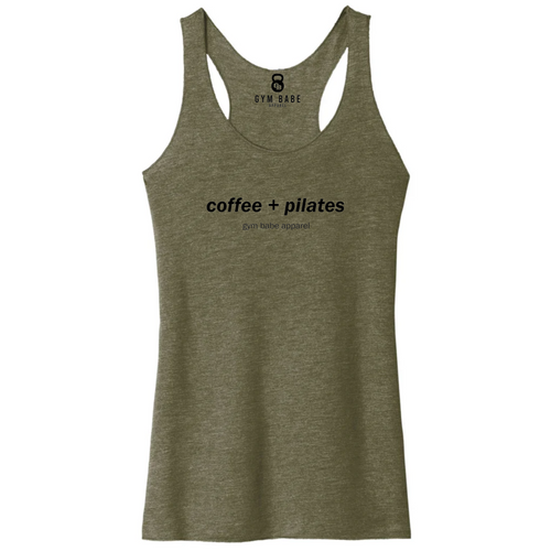 Coffee and Pilates Racerback Tank - Gym Babe Apparel