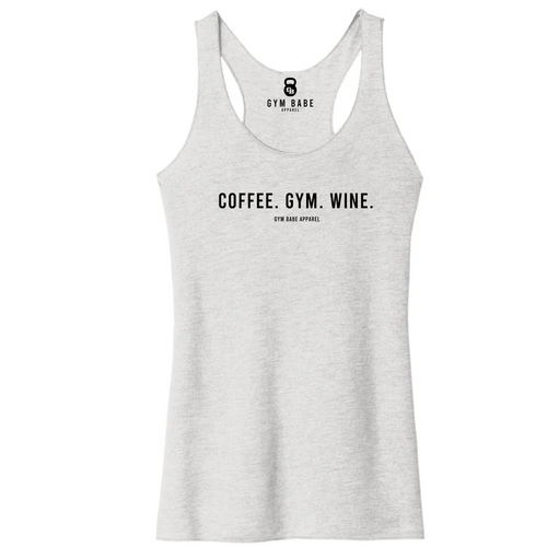 Coffee Gym Wine Racerback Tank - Gym Babe Apparel