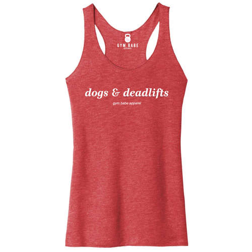 Dogs and Deadlifts Racerback Tank - Gym Babe Apparel