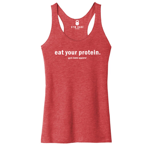 Eat Your Protein Racerback Tank - Gym Babe Apparel