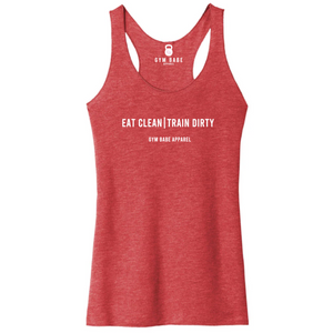 Eat Clean Train Dirty Racerback Tank - Gym Babe Apparel