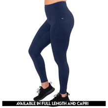 Load image into Gallery viewer, Everyday Navy Leggings - Gym Babe Apparel

