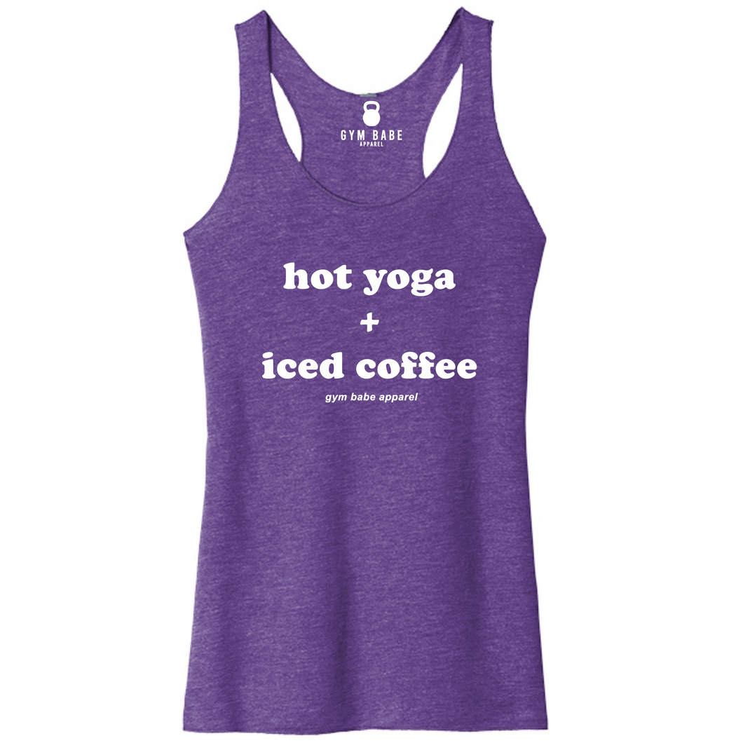 Hot Yoga and Iced Coffee Racerback Tank