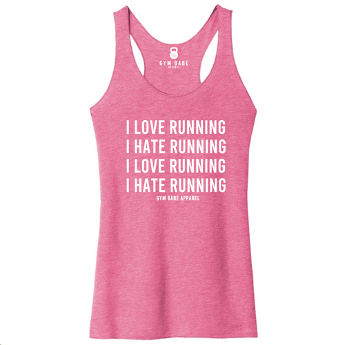 I Love Hate Running Racerback Tank - Gym Babe Apparel