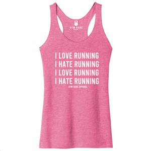 I Love Hate Running Racerback Tank - Gym Babe Apparel