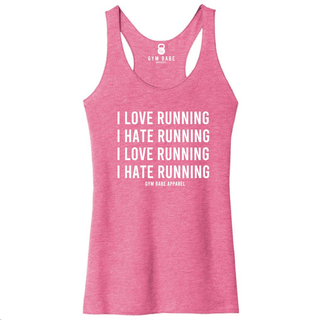 I Love Hate Running Racerback Tank - Gym Babe Apparel