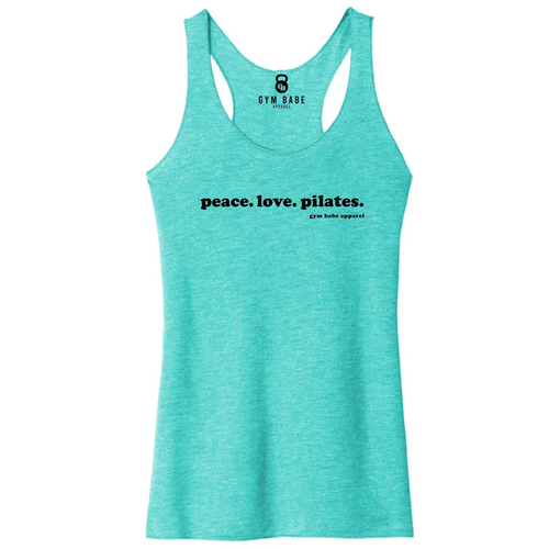 Peace Love Pilates Racerback Tank - Gym Babe Apparel