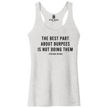 Load image into Gallery viewer, The Best Part About Burpees Racerback Tank - Gym Babe Apparel

