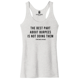 The Best Part About Burpees Racerback Tank - Gym Babe Apparel