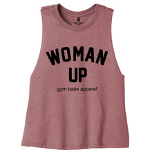 Load image into Gallery viewer, Woman Up Crop Top - Gym Babe Apparel
