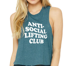 Load image into Gallery viewer, Anti Social Lifting Club Crop Top - Gym Babe Apparel
