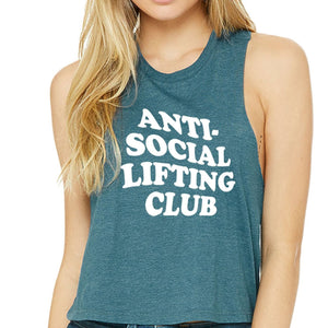 Anti Social Lifting Club Crop Top - Gym Babe Apparel