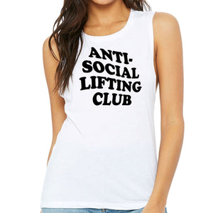 Anti Social Lifting Club Muscle Tank - Gym Babe Apparel