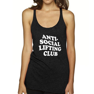 Anti Social Lifting Club Racerback Tank - Gym Babe Apparel