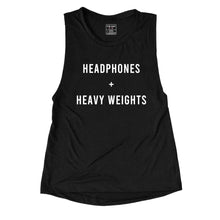 Load image into Gallery viewer, Headphones and Heavy Weights Muscle Tank - Gym Babe Apparel
