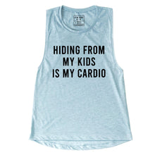 Load image into Gallery viewer, Hiding From My Kids Is My Cardio Muscle Tank - Gym Babe Apparel
