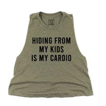 Load image into Gallery viewer, Hiding From My Kids Crop Top - Gym Babe Apparel
