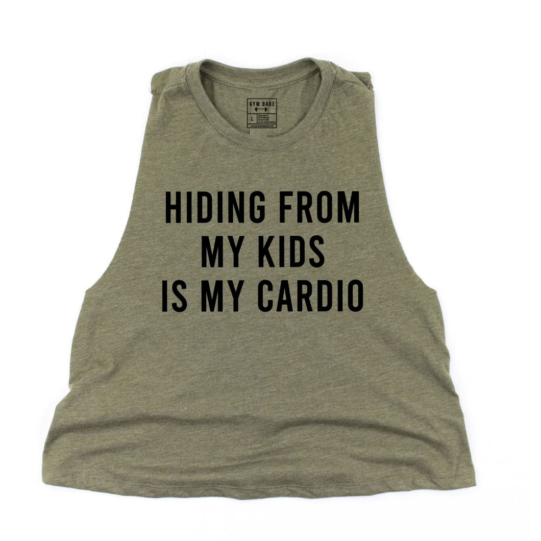 Hiding From My Kids Crop Top - Gym Babe Apparel