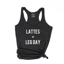 Load image into Gallery viewer, Lattes And Leg Day Racerback Tank - Gym Babe Apparel
