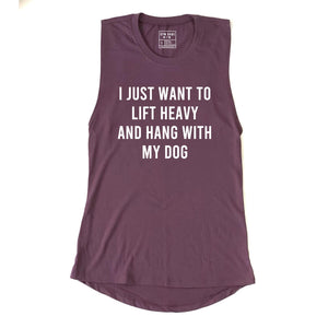 Lift Heavy and Hang With My Dog Muscle Tank - Gym Babe Apparel
