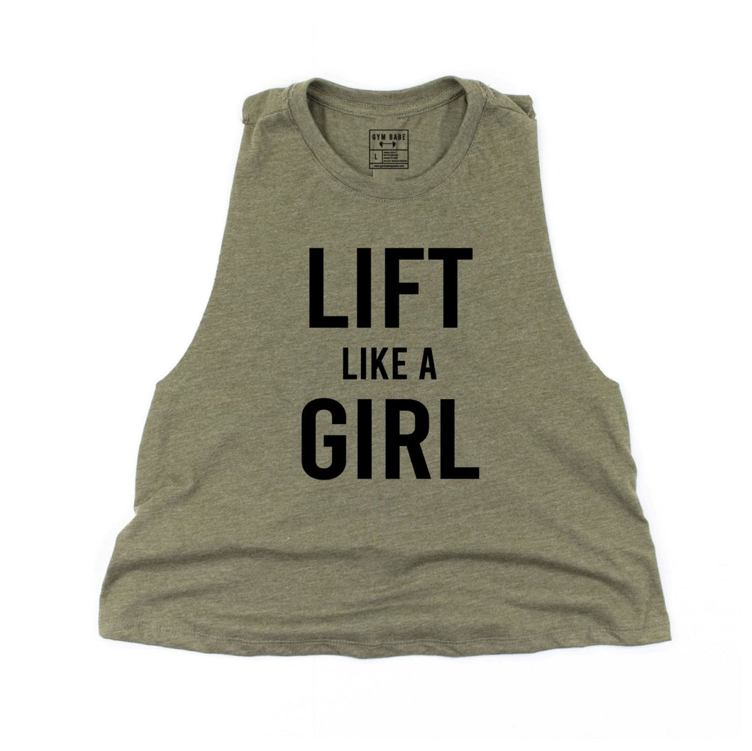 Lift Like A Girl Crop Top - Gym Babe Apparel