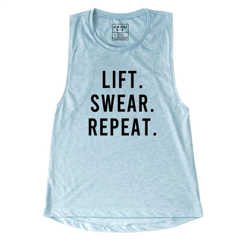 Lift Swear Repeat Muscle Tank - Gym Babe Apparel