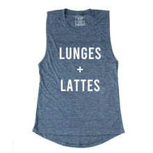 Load image into Gallery viewer, Lunges And Lattes Muscle Tank - Gym Babe Apparel
