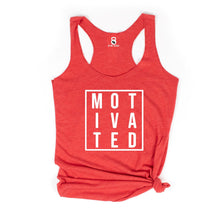 Load image into Gallery viewer, MOTIVATED Racerback Tank - Gym Babe Apparel
