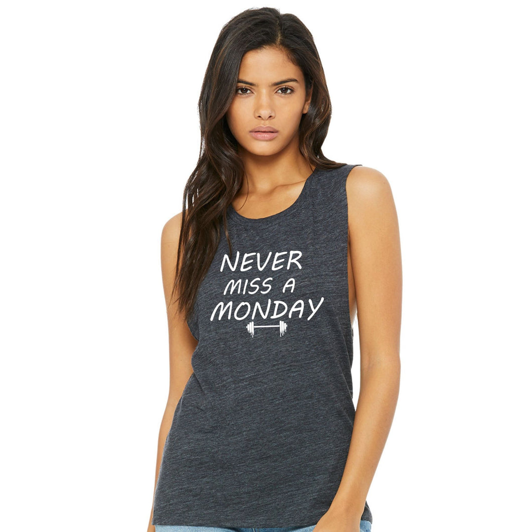 Never Miss A Monday Muscle Tank - Gym Babe Apparel