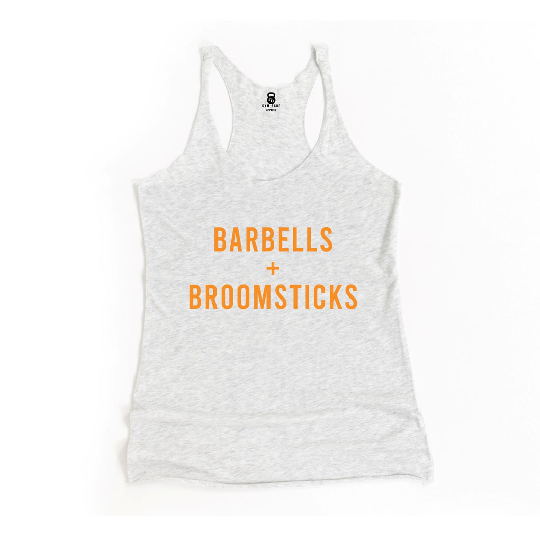 Barbells and Broomsticks Racerback Tank - Gym Babe Apparel